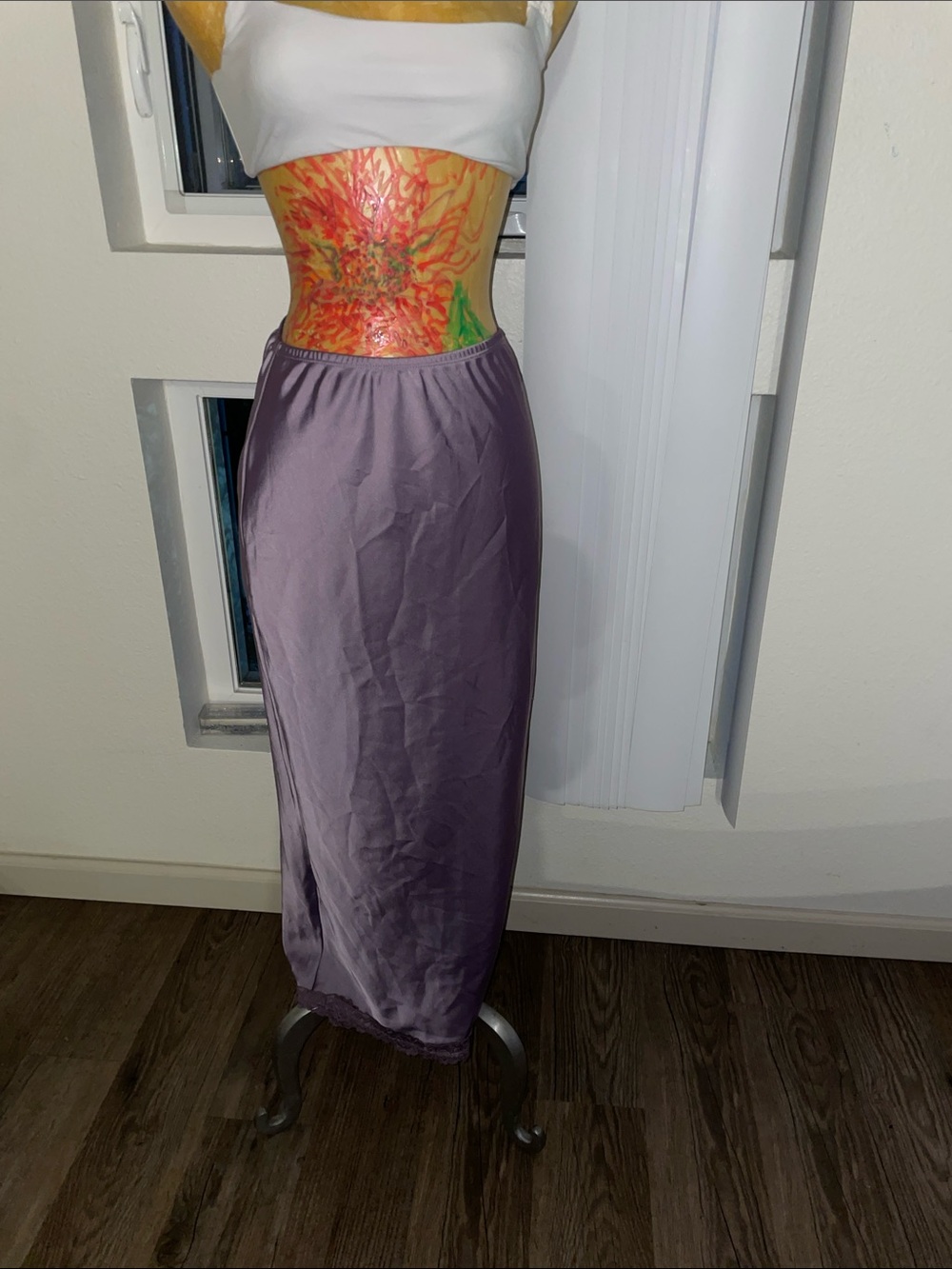 wild fable Lilac Satin Maxi Skirt